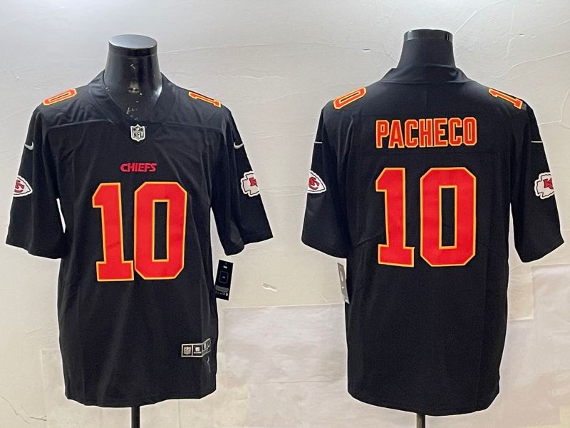 Men Kansas City Chiefs #10 Pacheco Black 2025 Nike Vapor Limited NFL Jersey style 209->kansas city chiefs->NFL Jersey